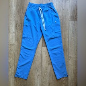 Figs High Waisted Ceil Blue Yola Skinny Scrub Pants